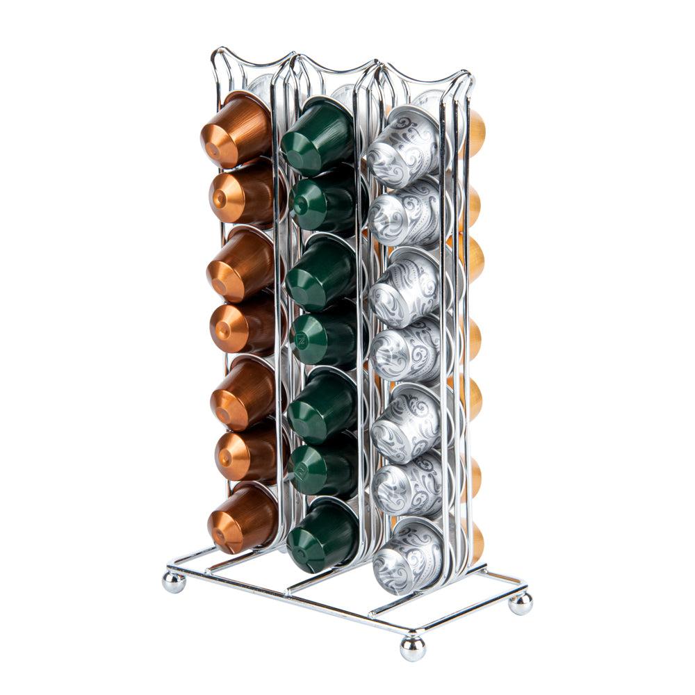 restaurantware Restpresso Iron Coffee Pod / Capsule Holder - Holds 42 Nespresso Capsules - 6 1/2" x 3 3/4" x 10 1/2" - 1 count box