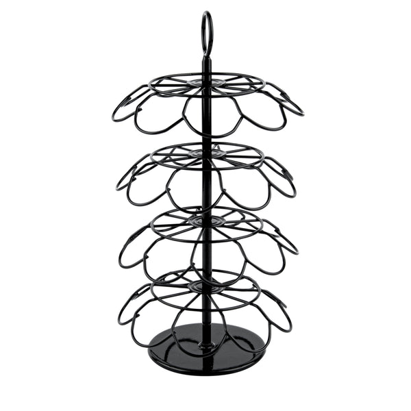 Restaurantware Restpresso Iron Coffee Pod / Capsule Holder - Revolving Holds 36 K-Cups - 7 3/4" X 7 3/4" X 13 3/4" - 1 Count Box