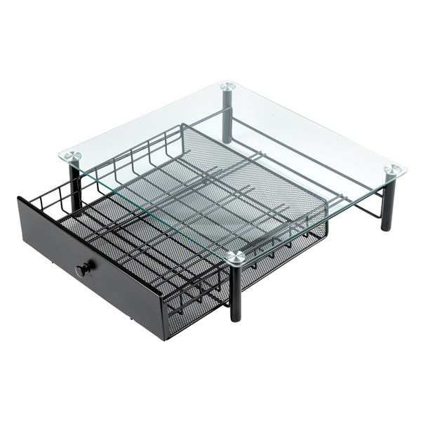 Restaurantware Restpresso Iron Coffee Pod / Capsule Storage Drawer - Holds 36 Nespresso Vertuo Capsules - 15 1/2" X 14" X 4 1/4" - 1 Count Box