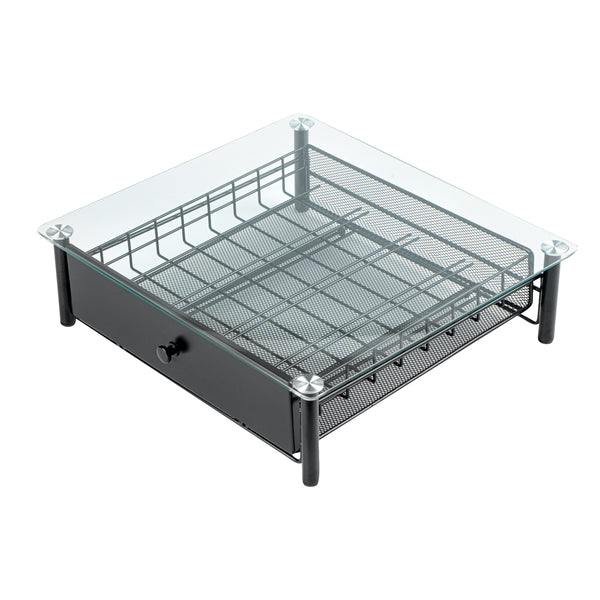 Restaurantware Restpresso Iron Coffee Pod / Capsule Storage Drawer - Holds 36 Nespresso Vertuo Capsules - 15 1/2" X 14" X 4 1/4" - 1 Count Box