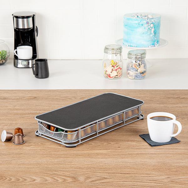 Restaurantware Restpresso Iron Coffee Pod / Capsule Storage Drawer - Holds 40 Nespresso Capsules - 14 3/4" X 7 1/4" X 2 1/2" - 1 Count Box
