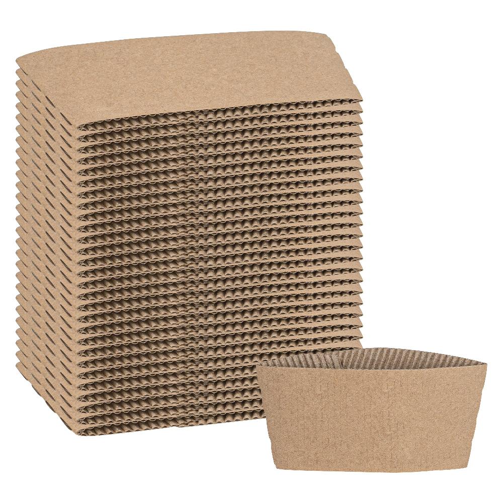 restaurantware Restpresso Kraft Paper Coffee Cup Sleeve - Fits 12 / 16 / 20 oz Cups - 1000 count box
