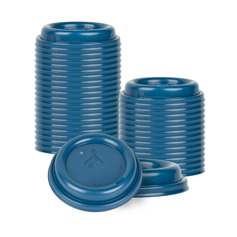 restaurantware Restpresso Midnight Blue Plastic Coffee Cup Lid - Fits 8 12 16 and 20 oz - 500 count box