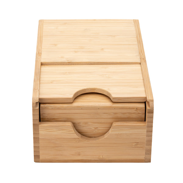 Restaurantware Restpresso Natural Bamboo Coffee Cup Sleeve Holder - 9 1/2'' X 6'' X 3.75'' - 1 Count Box