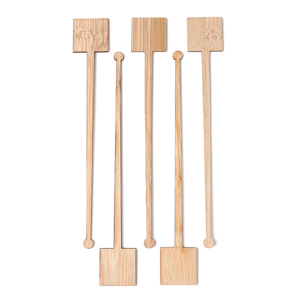 Restaurantware Restpresso Natural Bamboo Coffee Stirrer - Square Top - 7" - 1000 Count Box