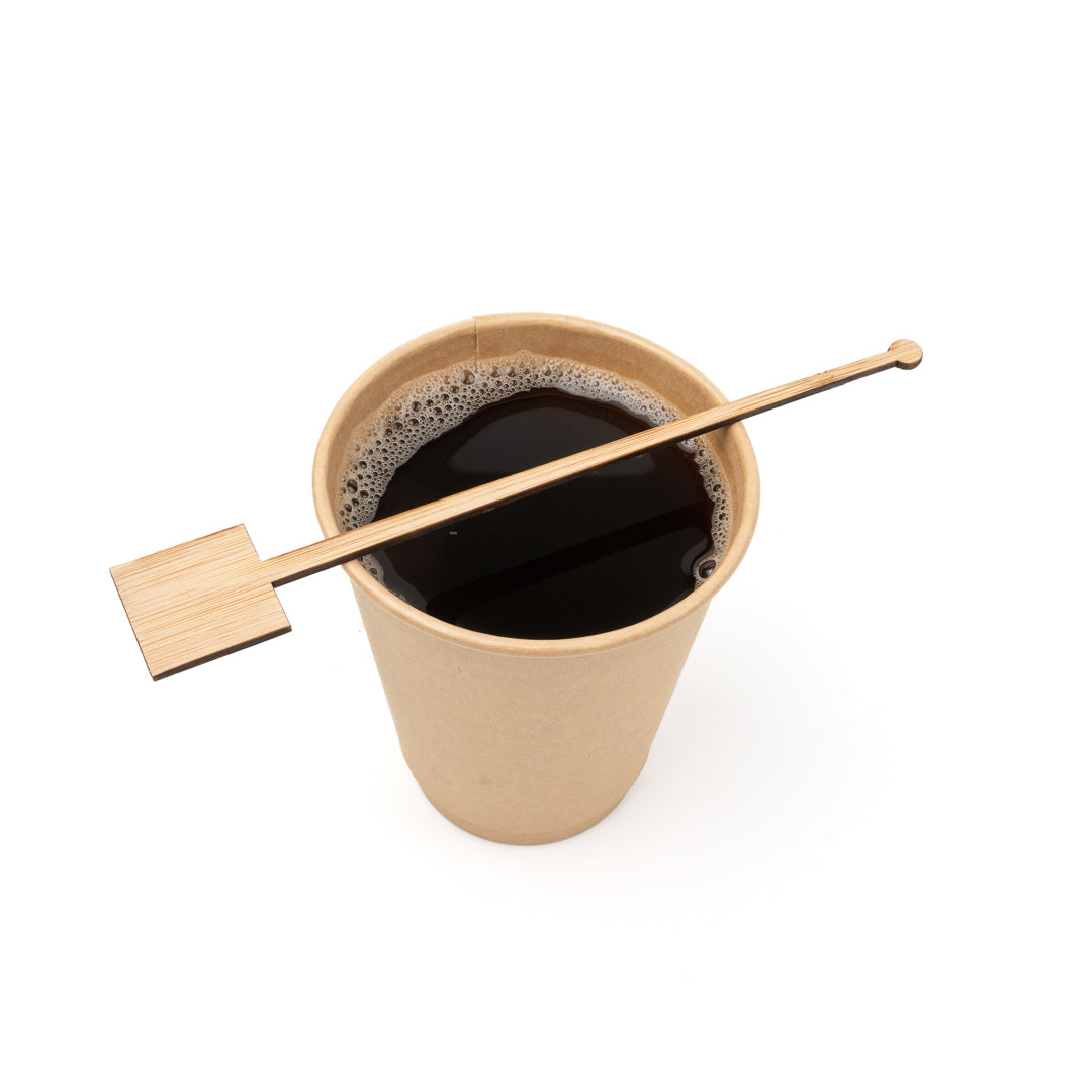 restaurantware Restpresso Natural Bamboo Coffee Stirrer - Square Top - 7" - 1000 count box