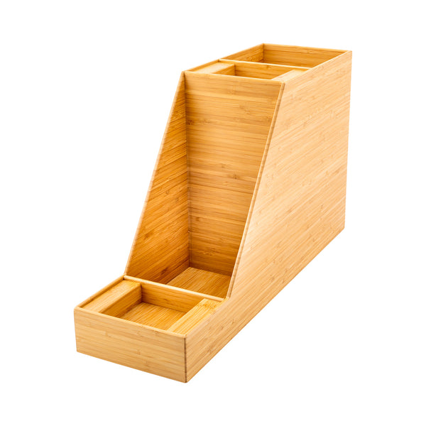 Restaurantware Restpresso Natural Bamboo Dual Airpot Coffee Dispenser Display - 23 1/2" X 7" X 13 1/2" - 1 Count Box