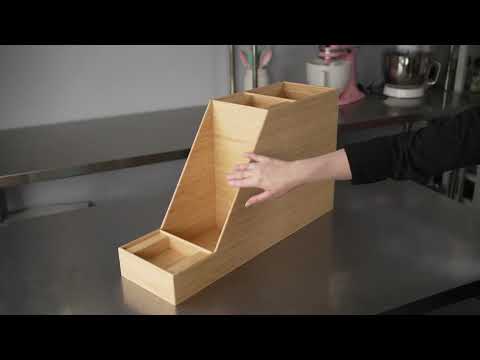 Restaurantware Restpresso Natural Bamboo Dual Airpot Coffee Dispenser Display - 23 1/2" X 7" X 13 1/2" - 1 Count Box