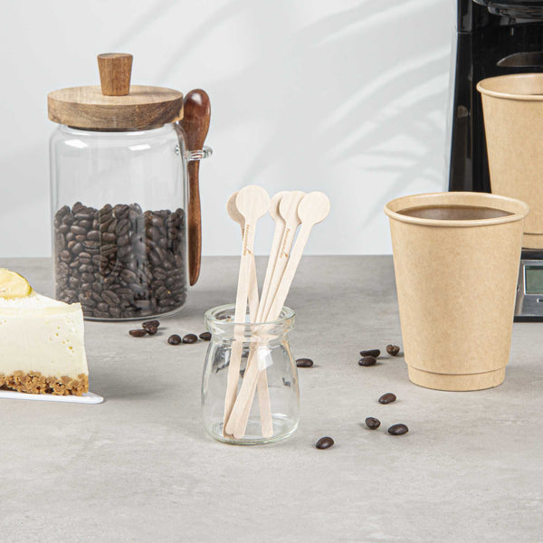 Restaurantware Restpresso Natural Wood Coffee Stirrer - 6" - 1000 Count Box