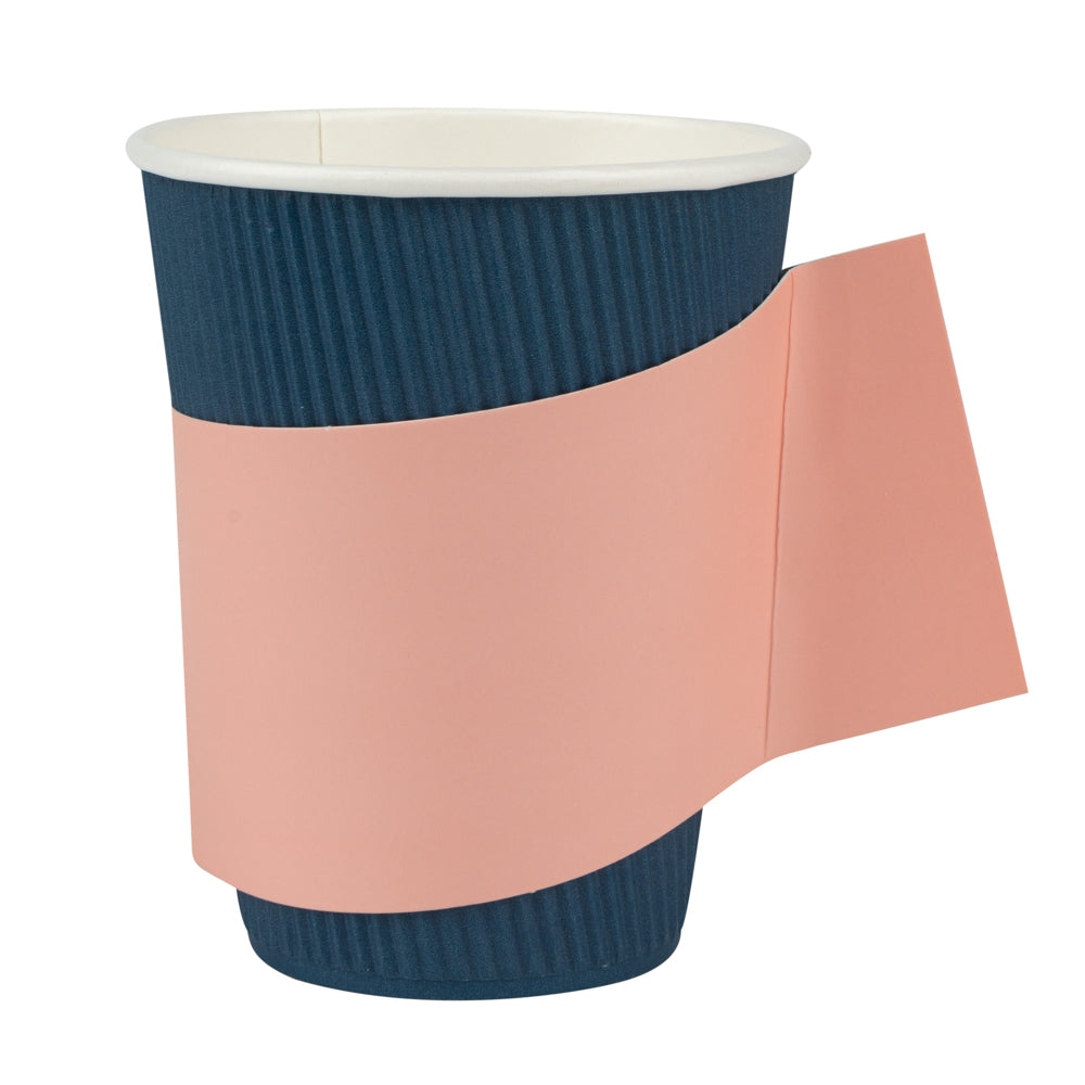 restaurantware Restpresso Nude Paper Coffee Cup Sleeve - with Handle Fits 12 / 16 / 20 oz Cups - 1000 count box