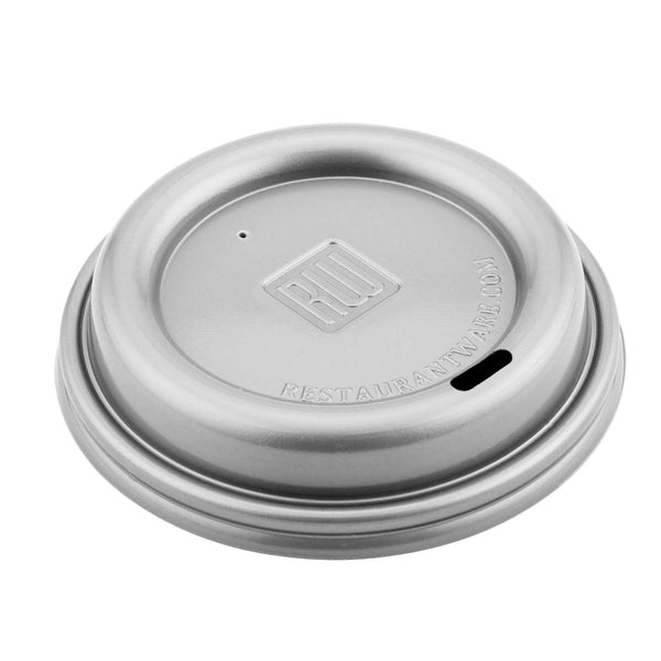 Restaurantware Restpresso Pewter Gray Plastic Coffee Cup Lid - Fits 8 12 16 And 20 Oz - 500 Count Box