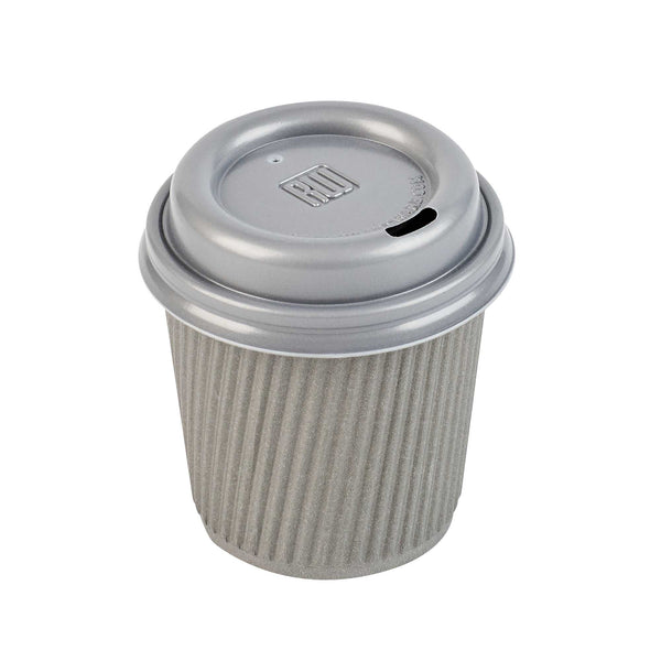Restaurantware Restpresso Pewter Gray Plastic Coffee Cup Lid - Fits 4 Oz - 500 Count Box