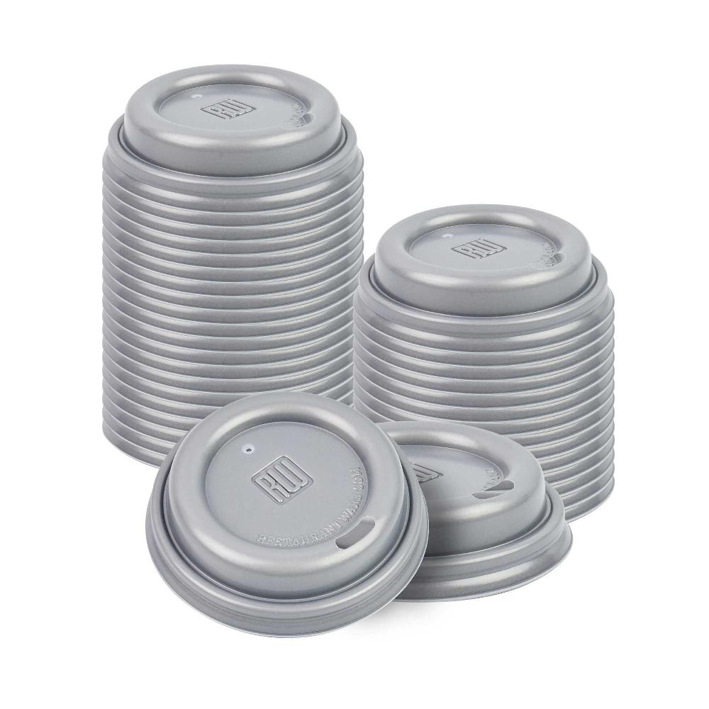 restaurantware Restpresso Pewter Gray Plastic Coffee Cup Lid - Fits 4 oz - 500 count box