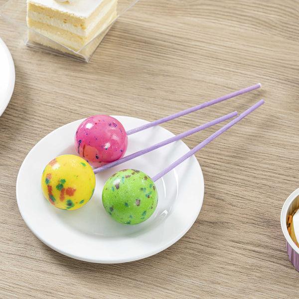 Restaurantware Restpresso Purple Paper Cake Pop And Lollipop Stick - Biodegradable - 6" X 5/32" - 100 Count Box