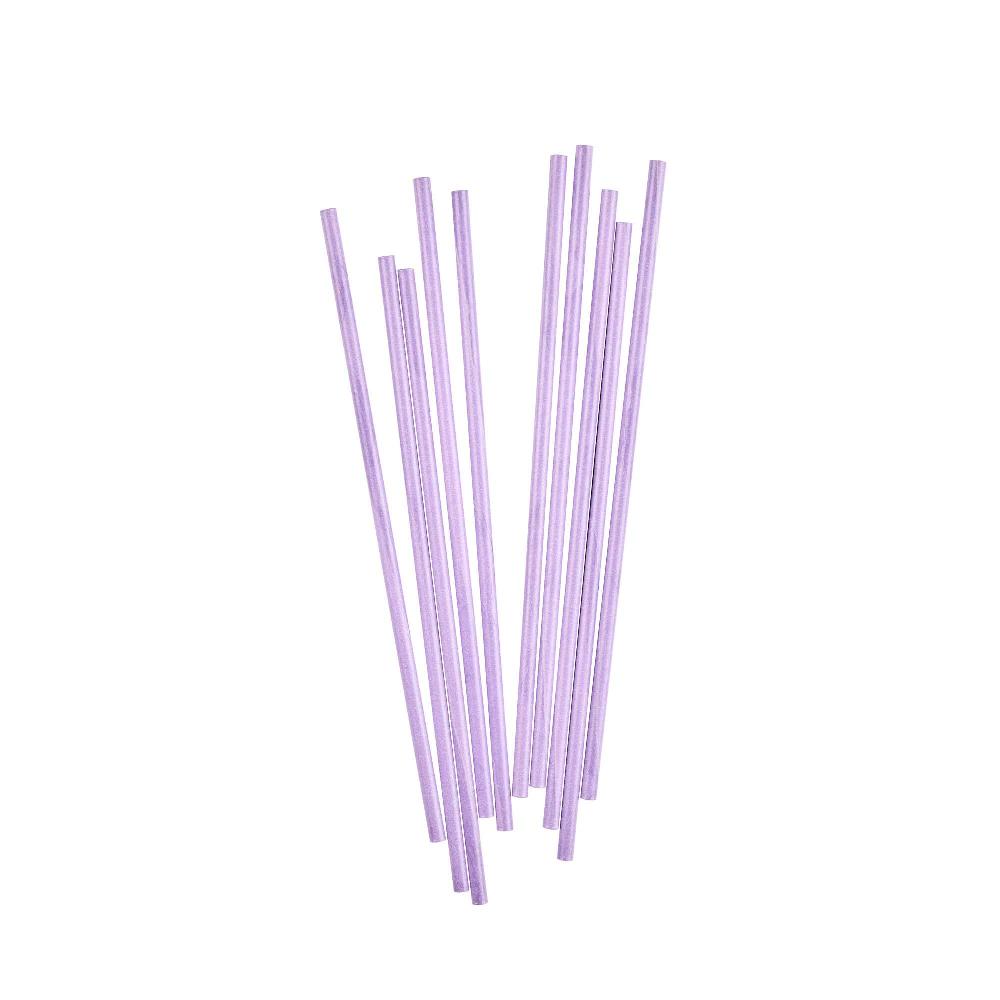 restaurantware Restpresso Purple Paper Cake Pop and Lollipop Stick - Biodegradable - 6" x 5/32" - 100 count box