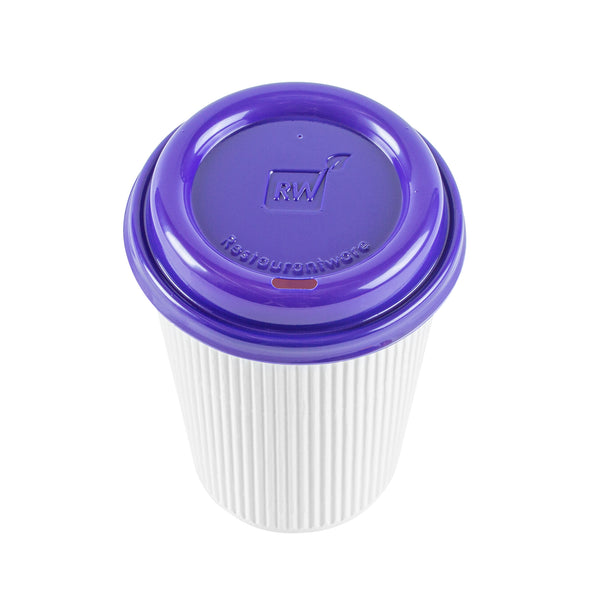 Restaurantware Restpresso Purple Plastic Coffee Cup Lid - Fits 8 12 16 And 20 Oz - 500 Count Box