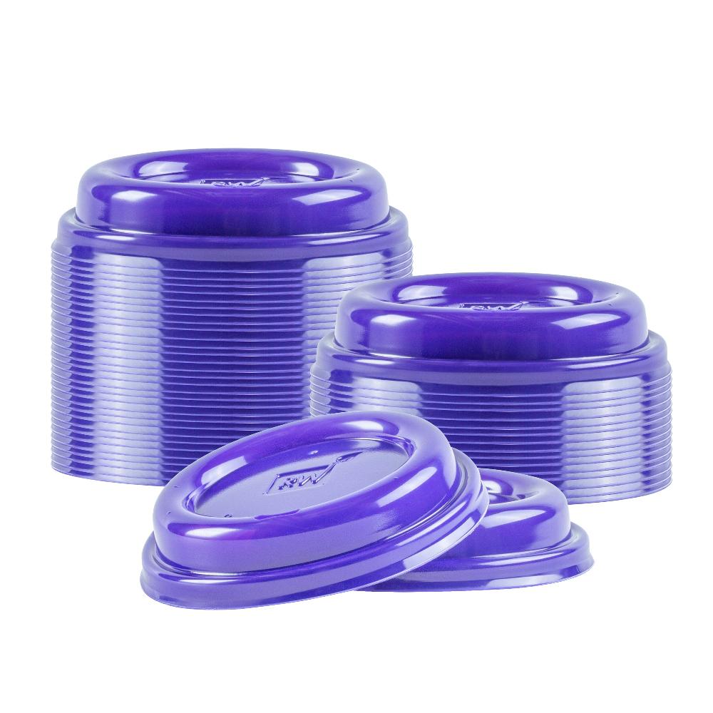 restaurantware Restpresso Purple Plastic Coffee Cup Lid - Fits 8 12 16 and 20 oz - 500 count box