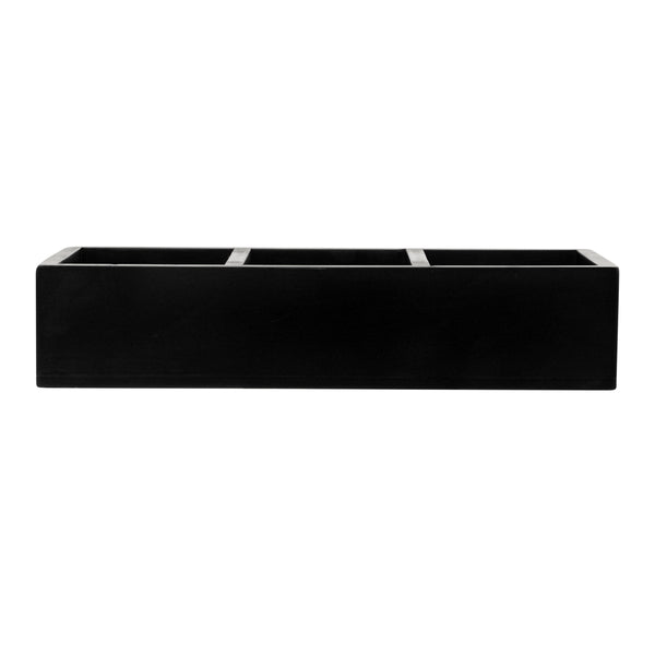 Restaurantware Restpresso Rectangle Black Bamboo Packet Organizer - 9 1/2" X 4 1/4" X 2" - 1 Count Box