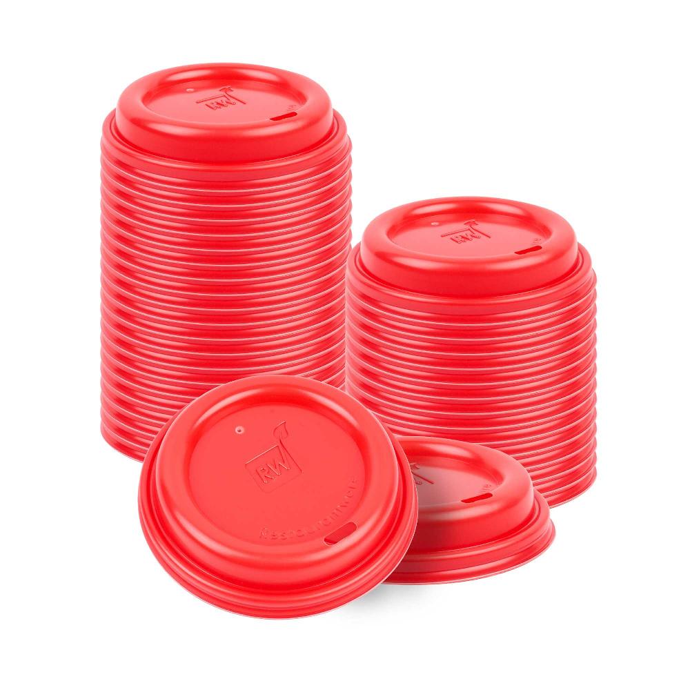 restaurantware Restpresso Red Plastic Coffee Cup Lid - Fits 8 12 16 and 20 oz - 500 count box