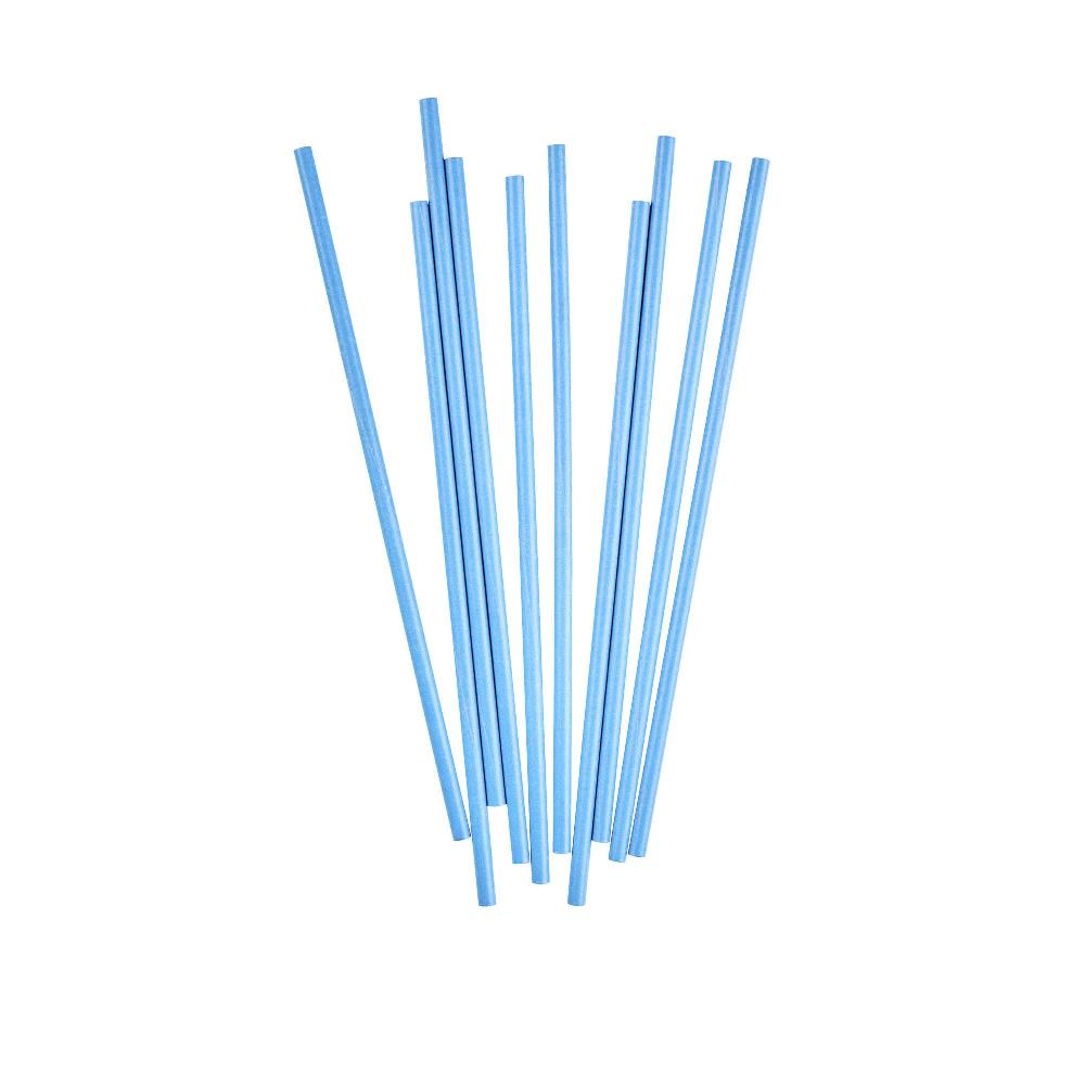 restaurantware Restpresso Sky Blue Paper Cake Pop and Lollipop Stick - Biodegradable - 6" x 5/32" - 100 count box
