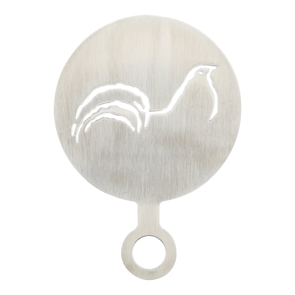 Restaurantware Restpresso Stainless Steel Bird Coffee Decorating Stencil - 4 3/4" X 3 1/4" - 1 Count Box