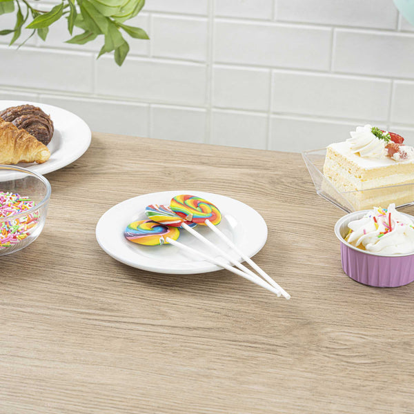 Restaurantware Restpresso White Paper Coffee Stirrer And Lollipop Stick - Biodegradable - 6" X 5/32" - 100 Count Box