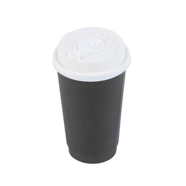 Restaurantware Restpresso White Plastic 2-in-1 Straw Or Sippy Coffee Cup Lid - With Detachable Double Plug Fits 8 12 16 And 20 Oz - 500 Count Box