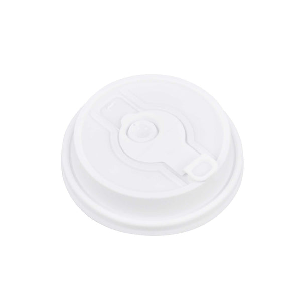 Restaurantware Restpresso White Plastic 2-in-1 Straw Or Sippy Coffee Cup Lid - With Detachable Double Plug Fits 8 12 16 And 20 Oz - 500 Count Box