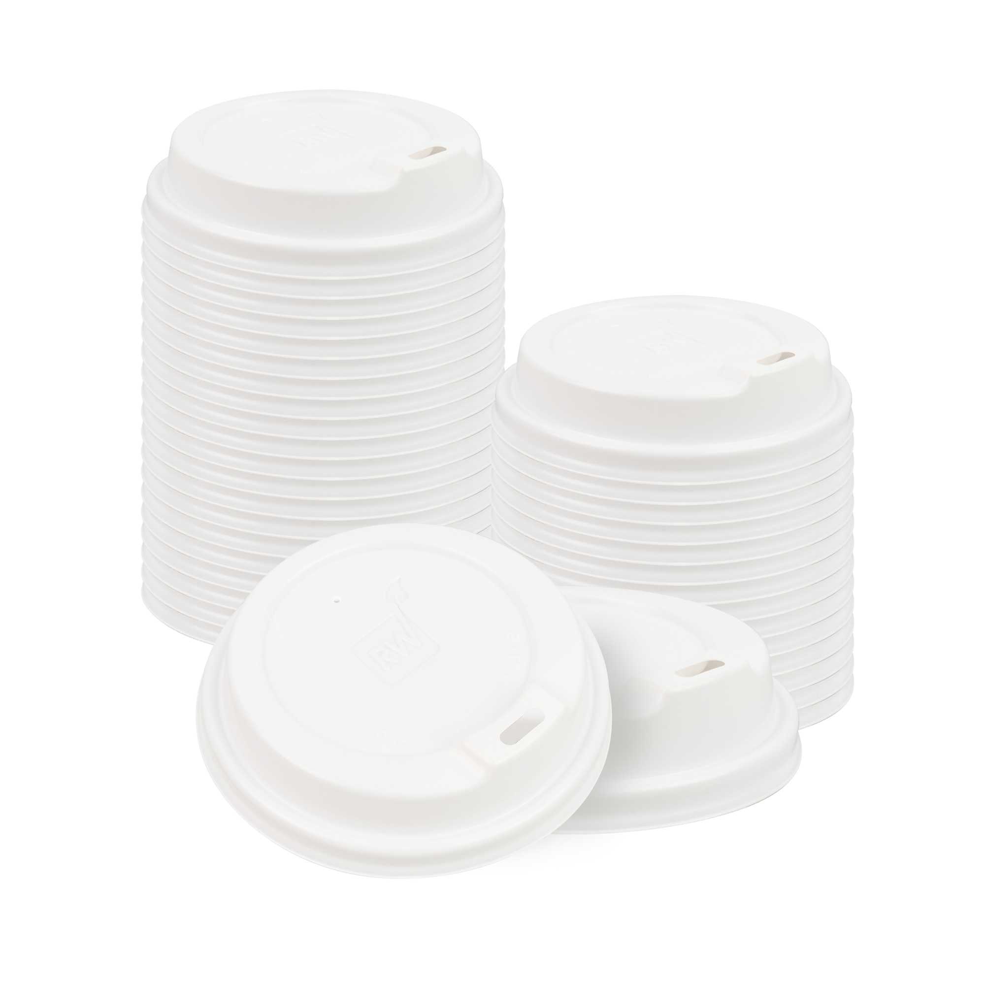 restaurantware Restpresso White Plastic Coffee Cup Lid - Elevated Spout Fits 8 12 16 and 20 oz - 500 count box