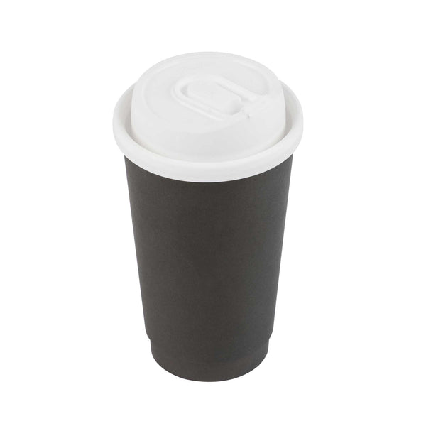 Restaurantware Restpresso White Plastic Coffee Cup Lid - With Detachable Plug Fits 8 12 16 And 20 Oz - 500 Count Box
