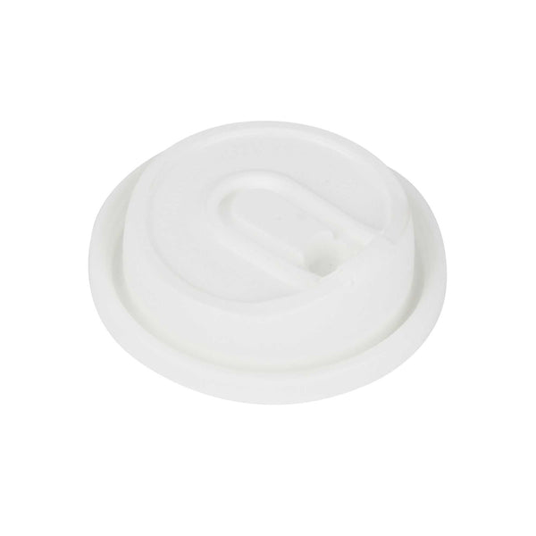 Restaurantware Restpresso White Plastic Coffee Cup Lid - With Detachable Plug Fits 8 12 16 And 20 Oz - 500 Count Box