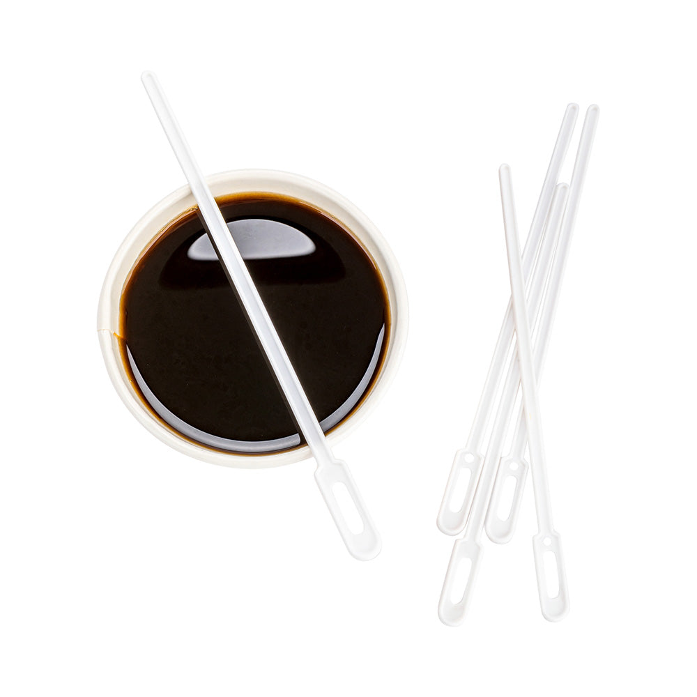 restaurantware Restpresso White Plastic Keyhole Coffee Stirrer - 6" - 1000 count box