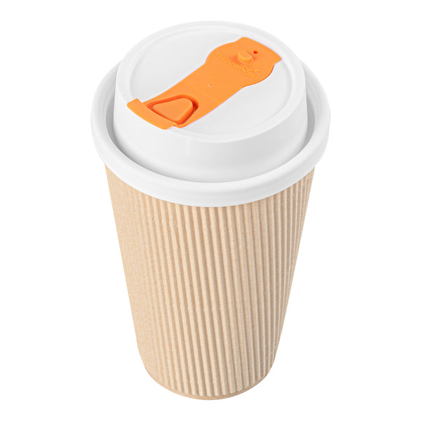 Restaurantware Restpresso White Plastic Lid - With Hinged Spout Cover Fits 8 12 16 And 20 Oz Coffee Cups - 500 Count Box