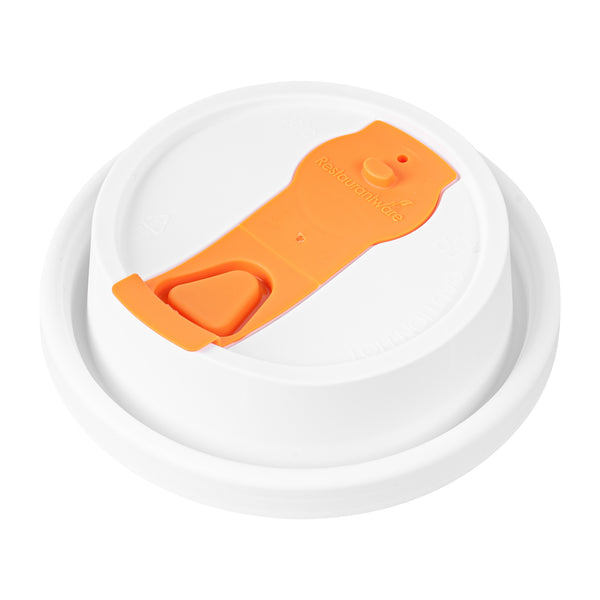 Restaurantware Restpresso White Plastic Lid - With Hinged Spout Cover Fits 8 12 16 And 20 Oz Coffee Cups - 500 Count Box