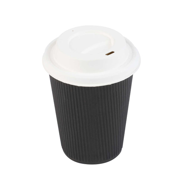 Restaurantware Restpresso White Sugarcane / Bagasse Coffee Cup Lid - Fits 8 12 16 And 20 Oz Compostable - 500 Count Box