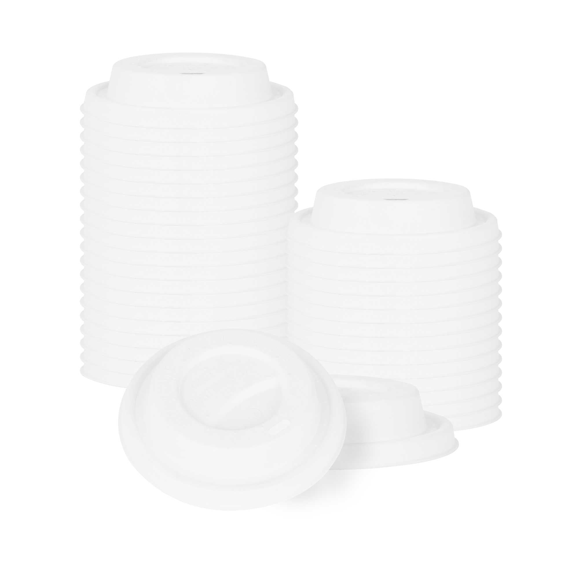 restaurantware Restpresso White Sugarcane / Bagasse Coffee Cup Lid - Fits 8 12 16 and 20 oz Compostable - 500 count box