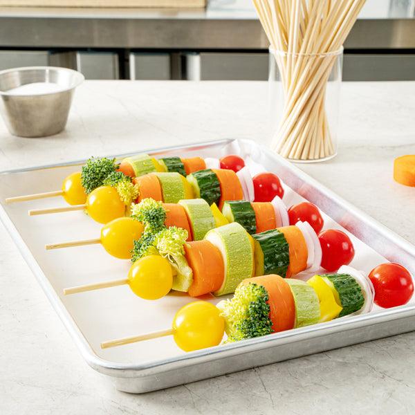 Restaurantware Robata Sturdy Natural Bamboo Grilling Skewer - Heavy Duty - 8" - 1000 Count Box