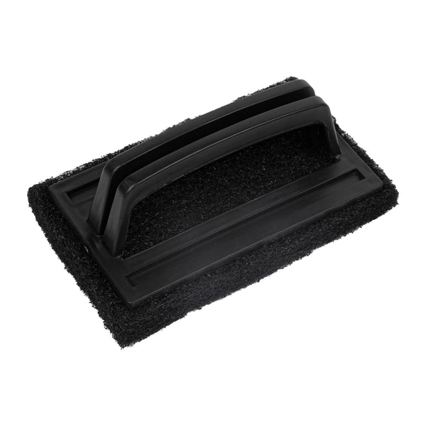 Restaurantware RW Clean Black Heavy-Duty Scouring Pad - Multi-Purpose With Handle - 6" X 5 1/2" X 3" - 1 Count Box
