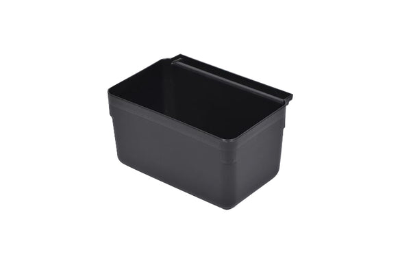 Restaurantware RW Clean Black Plastic Attachable Small Bus Tub - Fits Heavy-Duty Rolling Utility Cart - 13" X 9 1/4" X 7" - 1 Count Box