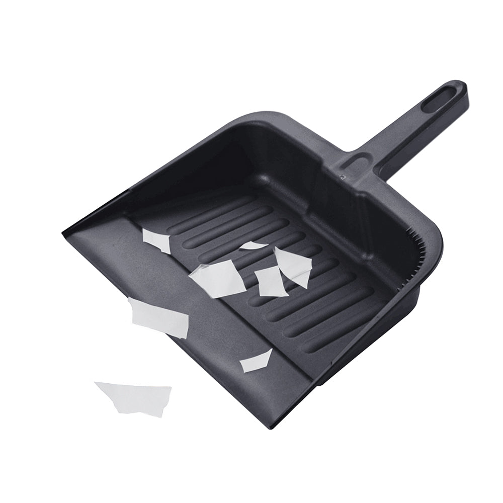 restaurantware RW Clean Black Plastic Handheld Dustpan - 13" x 12" x 2 3/4" - 1 count box