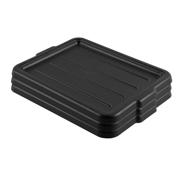 Restaurantware RW Clean Black Plastic Snap-On Lid - Fits Easy Grip Bus Tub - 23 1/4" X 17" X 1" - 1 Count Box