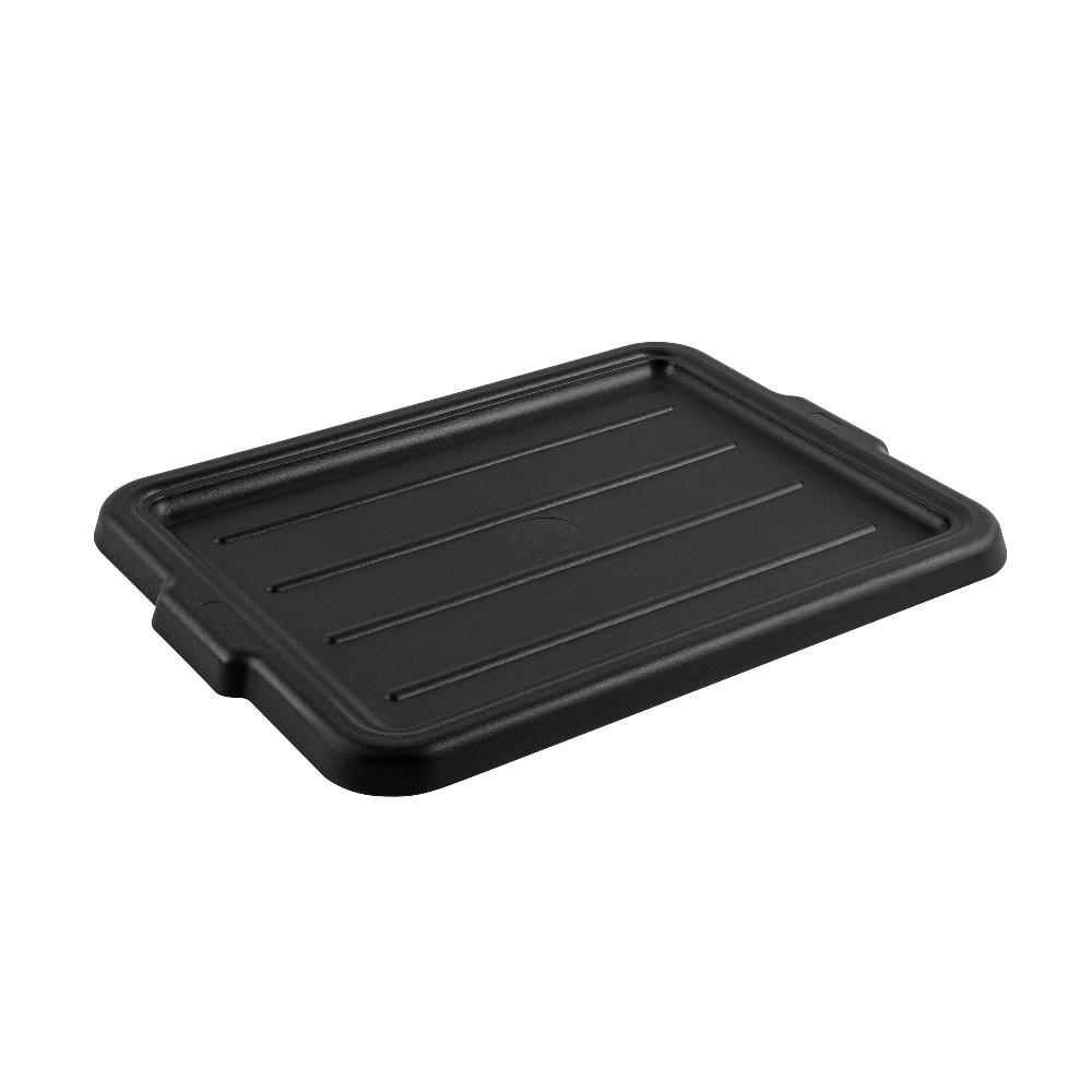 restaurantware RW Clean Black Plastic Snap-On Lid - Fits Easy Grip Bus Tub - 23 1/4" x 17" x 1" - 1 count box