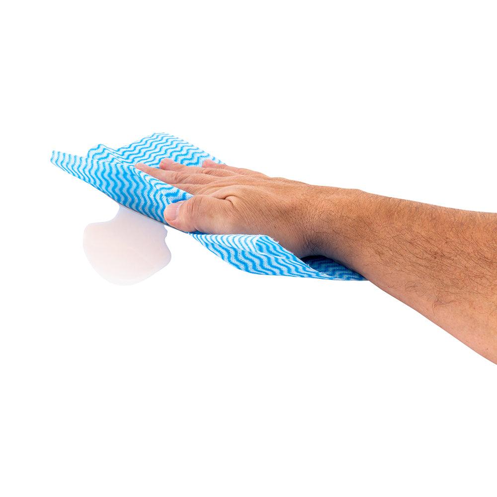restaurantware RW Clean Blue 100% Viscose All-Purpose Wipe - Biodegradable - 23 1/2" x 11 3/4" - 100 count box