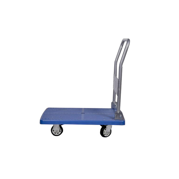 Restaurantware RW Clean Blue Plastic Small Folding Platform Cart - 660 Lb Capacity - 31 1/2" X 21" X 32 3/4" - 1 Count Box