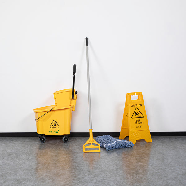 Restaurantware RW Clean Gray Iron Wet Mop Handle - 61" X 7 1/2" X 1 1/2" - 1 Count Box