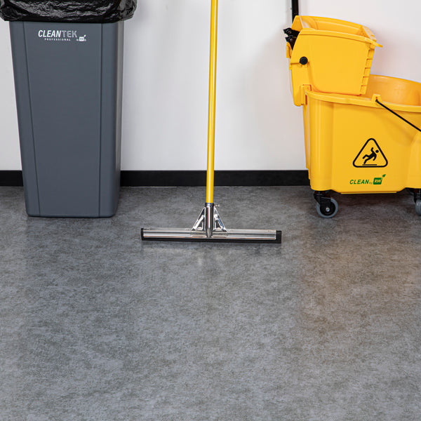 Restaurantware RW Clean Stainless Steel Floor Squeegee - 17 3/4" X 5" X 1 1/2" - 1 Count Box