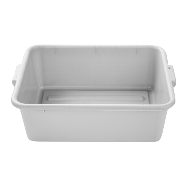 Restaurantware RW Clean White Plastic Bus Tub - Deep Easy Grip - 20" X 15" X 7" - 10 Count Box