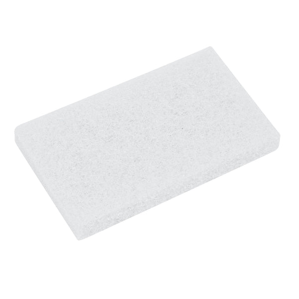 Restaurantware RW Clean White Scouring Pad - Multi-Purpose Light Duty - 6" X 3 1/2" X 1" - 10 Count Box