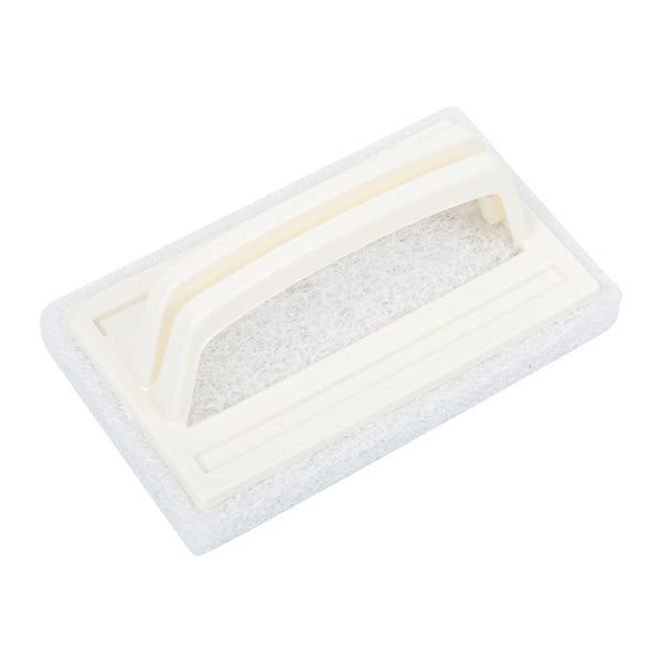 Restaurantware RW Clean White Scouring Pad - Multi-Purpose Light Duty With Handle - 6" X 3 1/2" X 3" - 1 Count Box