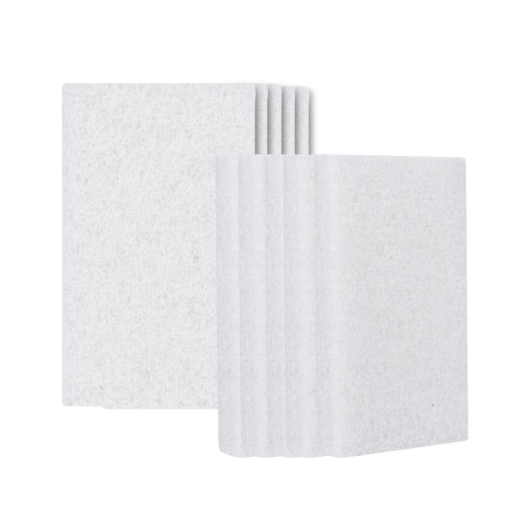 restaurantware RW Clean White Scouring Pad - Multi-Purpose Light Duty - 6" x 3 1/2" x 1" - 10 count box